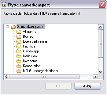 12. Ev. noteringar kan skrivas för varje person genom att markera personen och sen skriva noteringen i noteringsfältet under tabellen och spara. Ta bort samverkanspart OBS!