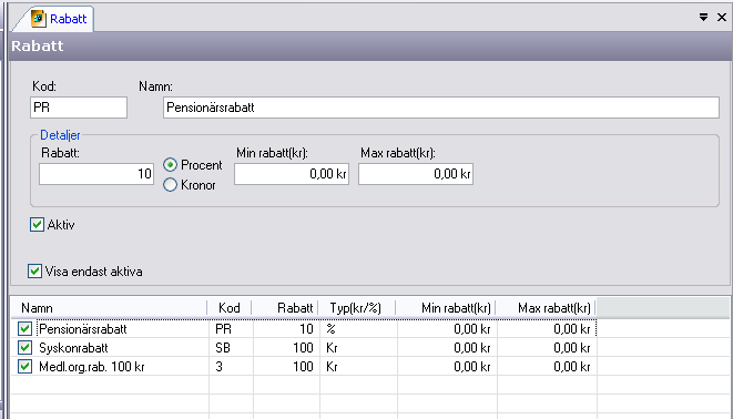 Nytt objekt 1. Öppna objekt under Upplägg Grundregister Ekonomi. 2. Fyll i en unik kod på max 10 tecken, beskrivning samt ev. datum och spara. Ta bort objekt OBS!