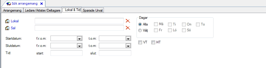 Anmälningsdatum här väljer Du mellan vilka datum deltagarna ska vara anmälda.