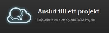 Ladda hem lokalt dataset (workset) Detta moment utförs av alla som skall arbeta med modellen Börja med att starta Novapoint genom att klicka på Sedan välj Anslut till ett projekt