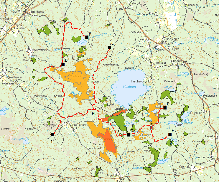 2013 inför väg- och kabelprojektering anges att det finns bra utrymme vid sidan av vägen för kabelschaktet utan att göra ingrepp i känslig natur. 5.