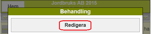 SKAPA BEHANDLING Bocka för det eller de insatsmedel du skall registrera av den typen. Godkänn därefter med OK längst ned på sidan. Vill du lägga till insats av annan typ t.