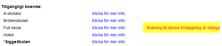 Sid 6 Kapacitet på förläggningen På första fliken fyller du i följande obligatoriska fält: - namn på förläggningen - rumsnummer och max antal personer på rum. För ext