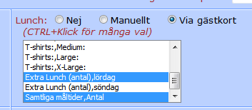 Varje måltid kan väljas för tre olika alternativ. Vid val av manuellt, måste ni själva manuellt knappa in antalet i uppföljningen (se senare kapitel).