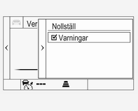 198 Körning och hantering Bilden visar basnivå-dic. Innehållet på trafikskyltssidan återställs även under körning om du håller knappen SET/CLR eller knappen 9 intryckt en längre tid.