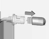 228 Bilvård 3. Tryck ut lamphuset från insidan av sidoklädselpanelen. Sidoblinkers Ta bort lamphuset när du ska byta glödlampan: 4. Vrid plastmuttern moturs och ta ut den från lamphållaren. 5.