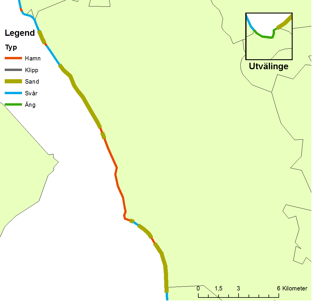 Figur 15. Fördelningen av strandtyper längs Helsingborgs kommuns kust. 3.4.2 Fiskrens Totalt kan 1210 N m 3 CH 4 per år produceras från fiskrens i Helsingborgs kommun, vilket motsvarar 12,06 MWh/år.