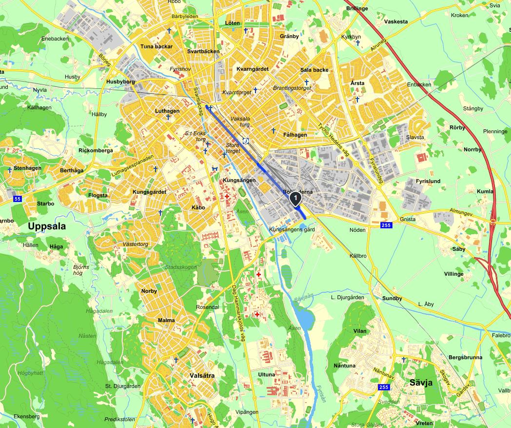 Uppsala expansivt i ständig utveckling Industri i Librobäck Gränby köpstad sportfält & bostäder