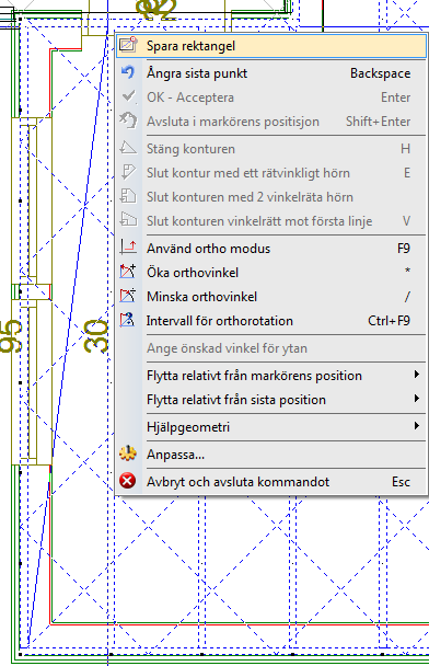 18... Kapitel 1 2013-03-18 Kortlingar Vi börjar med att lägga in kortlingar på gavlarna av bjälklaget. Markera först underlagsritningen och tryck [Del] för att radera den.