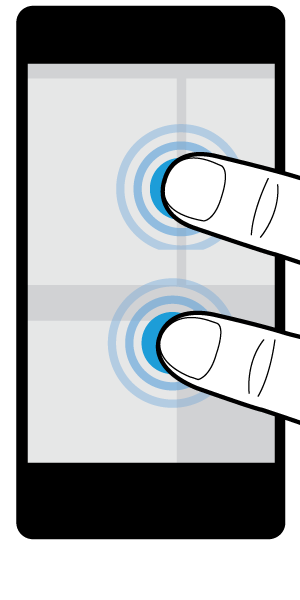 Tryck tre gånger på nytt för att aktivera förstoringsläget.