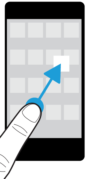 Program och funktioner Lägga till mappar på startskärmen Du kan ordna apparna genom att lägga till mappar på hemskärmen.