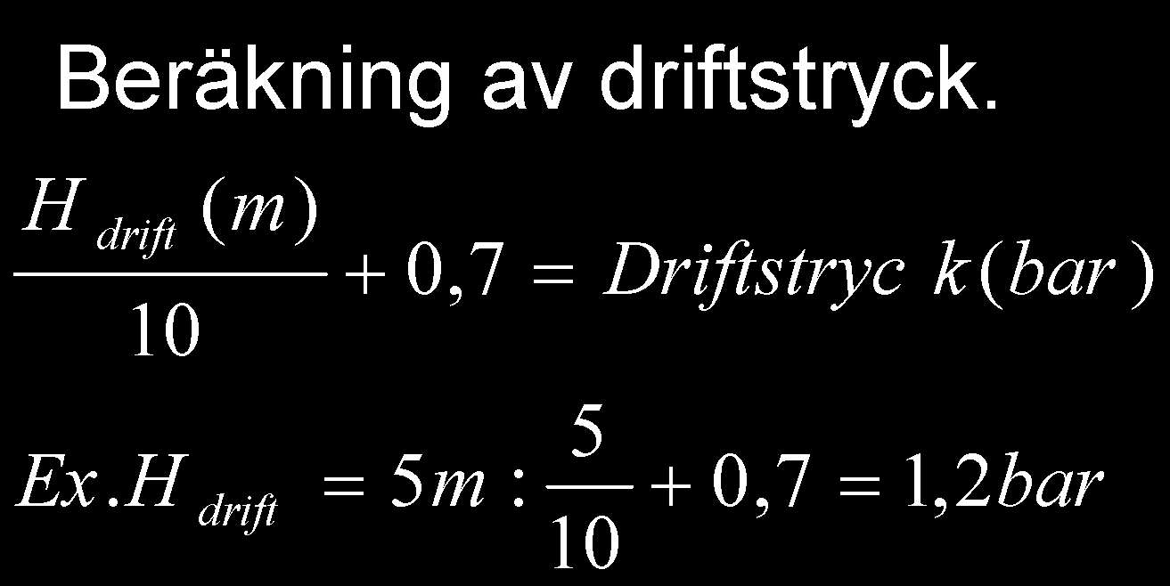 - Solkretsen 2,5 lit. - Värmeväxlare 3,0 lit. Vätskeinnehåll solanläggningen 10,3 lit. Med utgångspunkt från 10,3 lit. beräknas den vätskevolym som skall upptas i expansionskärlet.