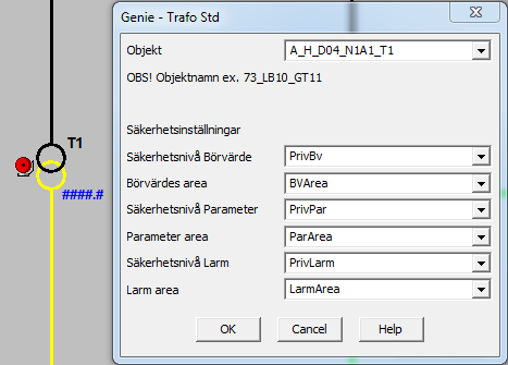 Transformator Nedan redovisas genie form med all inmatning