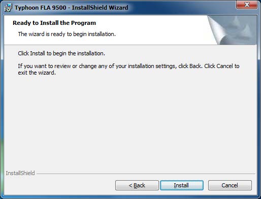 3 Installation 3.5 Programvaruinstallation 3.5.4 Installera 64-bit Typhoon FLA 7000-styrprogram för Windows 7 7 Klicka på Install.