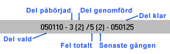 4.1.4 Statistik Funktionshandledning 13 En detaljerad information om elevens aktuella resultat för varje del ges då "Visa statistik" väljs: I slutet på raden finns var och en av elevens delar med en