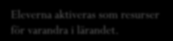 Effektiv återkoppling (feedback) som för eleverna framåt i sitt lärande.