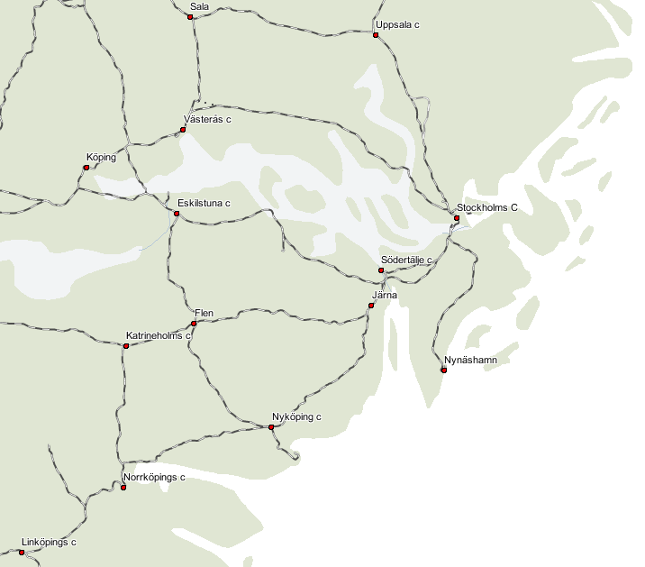 RIKTLINJE 5 (16) Infrastruktur Trångsektorsplanen bygger på att den i Järnvägsnätsbeskrivningen angivna infrastrukturen är komplett och i full drift.