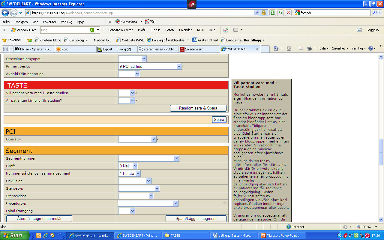 Did the patient consent? Are inclusion and exclusion crieteria met?