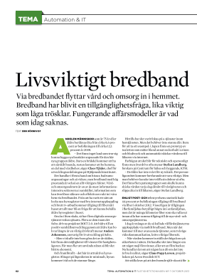 Livsviktigt bredband, Telia tar det på allvar!