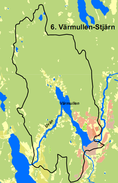 DELOMRÅDE 6 VÄRMULLEN OCH UVÅN NER TILL UDDEHOLM OMRÅDESBESKRIVNING Området ligger under högsta kustlinjen och utgör Uvåns nedersta lopp.