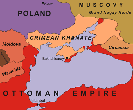Ukraina mellan Ryssland och Osmanska riket