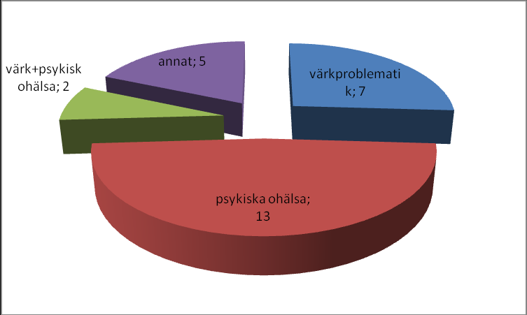 en sjukanmälning går till etc. Kontakt har tagits kring 27 individer under året. 23 av dem var kvinnor. 23 av dem var också sjukskrivna.