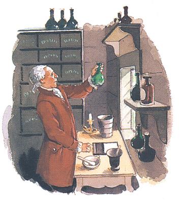 Skansens apotek, apoteket Kronan, har inredning från Drottningholms slottsapotek samt från kemisten Carl Wilhelm Scheeles apotek från Köping, båda från andra hälften av 1700-talet.
