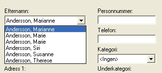 Om kunden varit på anläggningen tidigare är chansen stor att han/hon redan finns i kundregistret. Då kan i stället klicka på knappen Sök för att komma till kundregistret.