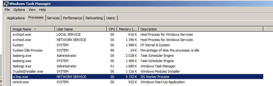 Kontrollera då att den användare som exekverar IIS Worker Process har modify/write rättigheter på installationsfoldern.