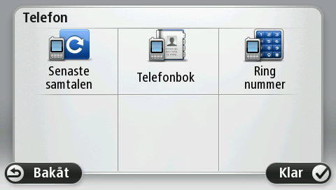 Obs: Mer information om att ringa handsfreesamtal och om Blue&Me i din bil finns i användarhandboken för Blue&Me.