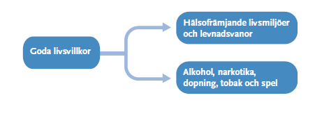 Folkhälsopolitisk rapport 21 3 strategiska område Folkhälsoinstitutet har i Folkhälsopolitisk rapport 21 grupperat folkhälsans elva målområden i tre strategiska områden.