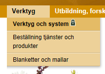 1) Inloggning via Medarbetarwebben Man når systemet via