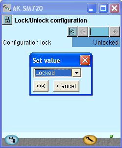 Första start Lås anslutningarnas konfigurationer Vi låste inställningen tidigare i processen. Kontrollera att den fortfarande är låst. 1. Gå till Konfigurationsmenyn 2. Välj Lås konfiguration 3.