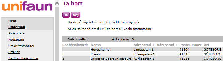 9 Rensa adressregistret Ibland kan du behöva rensa ditt adressregister från dubbletter och inaktuella adresser.