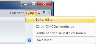 Använda Editorhjälpen 139 8. Använda Editorhjälpen Detta avsnitt beskriver hur du använder hjälpsystemet i CIMCO:s produkter.