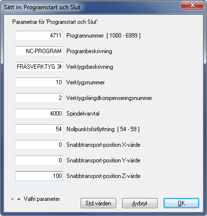 NC-funktioner 38 2.5. Makron Detta avsnitt beskriver funktionen makron. Du kan komma åt konfigurationen av denna funktion med hjälp av ikonen.