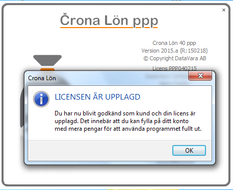 starta din lönehantering efter att vi på DataVara AB aktiverat din licens. Under avsnittet Kom igång finns en kort avsnitt om hur Crona Lön fungerar och i vilken ordning du ska börja lönearbetet.