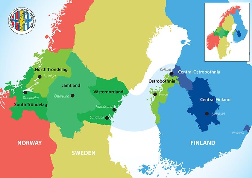 Nord- och Sør-Trøndelag fylkeskommuner Regionförbund och länsstyrelse i Jämtland