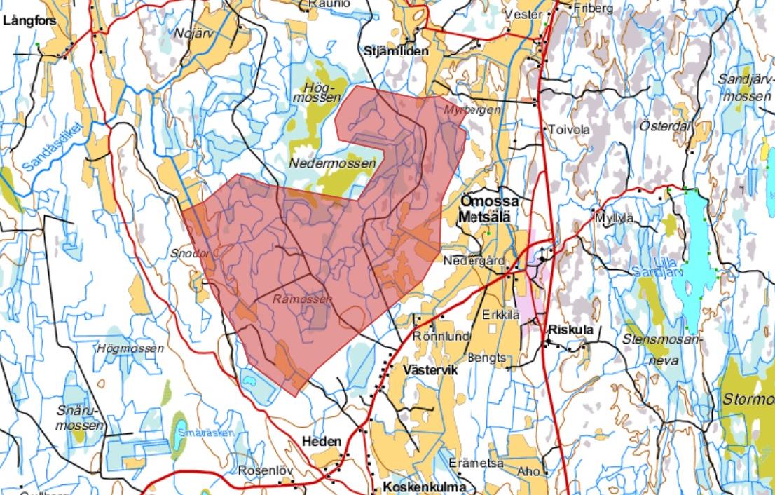 1-7 Bild 1. Områdets regionala läge angivet med röd färg. Lantmäteriverket. Bild 2. Områdets preliminära avgränsning. Lantmäteriverket. 1.3 Planens namn och syfte Planens namn är DELGENERALPLAN FÖR VÄSTERVIK VINDKRAFTSPARK.