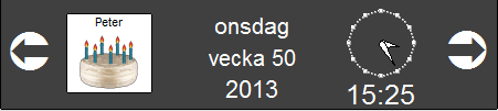 3.3.3.2 Veckodagar Här väljer man om veckokalendern ska visa alla veckodagar eller bara måndag