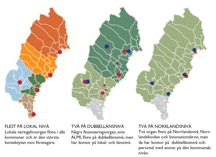 lingsinsatser i länet. Samtidigt har landstinget behållit en relativt omfattande egna resurser för samma uppgifter.