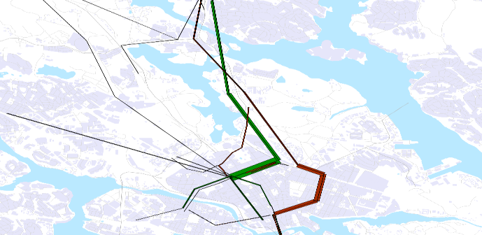 2015-10-01 17 ROSLAGSBANAN TILL CITY Traveling changes Universitetet T-Centralen via Östra
