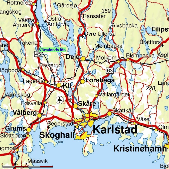 Sverigekartan för Disgen (gratis på dis.se) Uppdelad i överlappande länskartor.