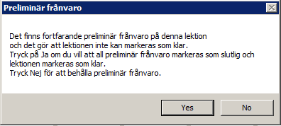 Frånvaro registrerad av administratören Frånvaro kan registreras av administratör i Adela, till exempel om vårdnadshavare ringer till skolan och sjukanmäler.