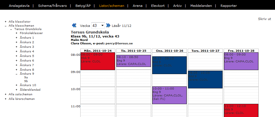 Under arbetet med betygsättningen kan du spara och ändra så mycket du vill.