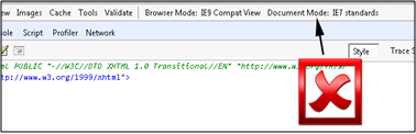 Sida 4/11 Genom att trycka F12 kan du i Internet Explorer kontrollera om du kör kompatibilitetsläget.