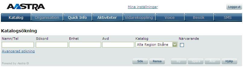 När du är inloggad i Office Web med personlig inloggning visas detta genom en hälsning uppe i högra hörnet ( Hej Anna ).