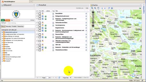 Gränssnitt mot nationella geodataportalen Resurser som skall göras synliga i den nationella Geodataportalen kan