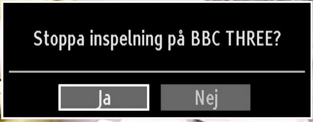 Teckenstorlek för undertext: Ställer in typsnittets storlek för textning (högst 54 punkter). Tidsskiftesinspelning VIKTIGT!