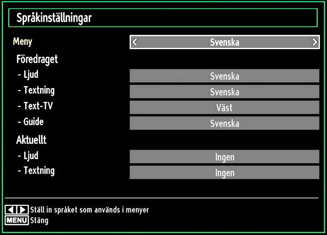 Källor: Aktiverar eller avaktiverar valda val för källor. Andra inställningar: Visar andra inställningsval för TV:n. Använda en modul för villkorlig åtkomst VIKTIGT!